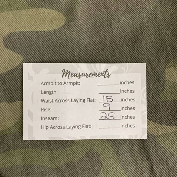 2/$30 ZARA Straight Leg Jeans 4 Camo Cropped Five-Pocket Stretch #5066 - Picture 12 of 13